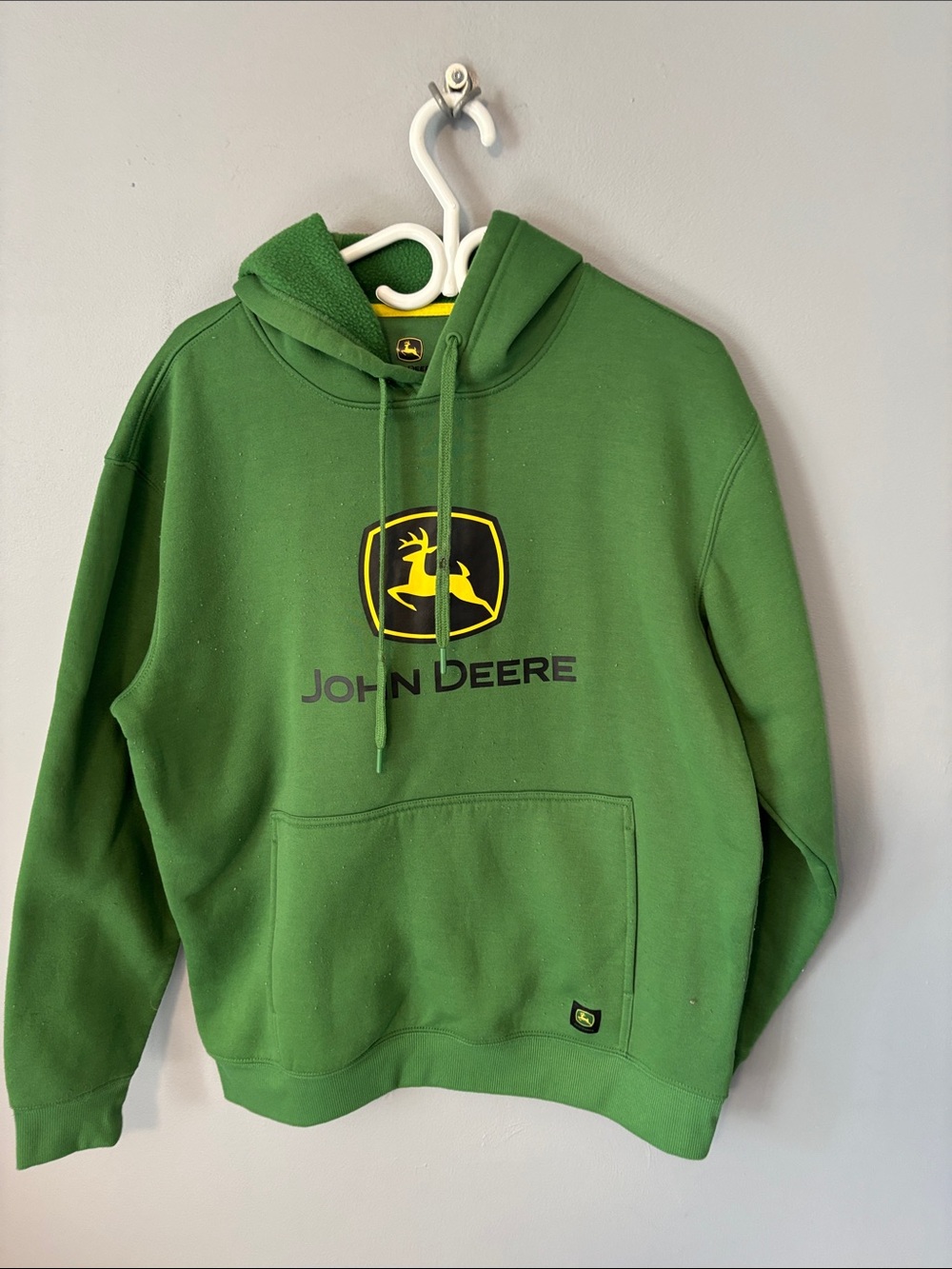 John Deere Green Pullover Hoodie with Yellow Logo